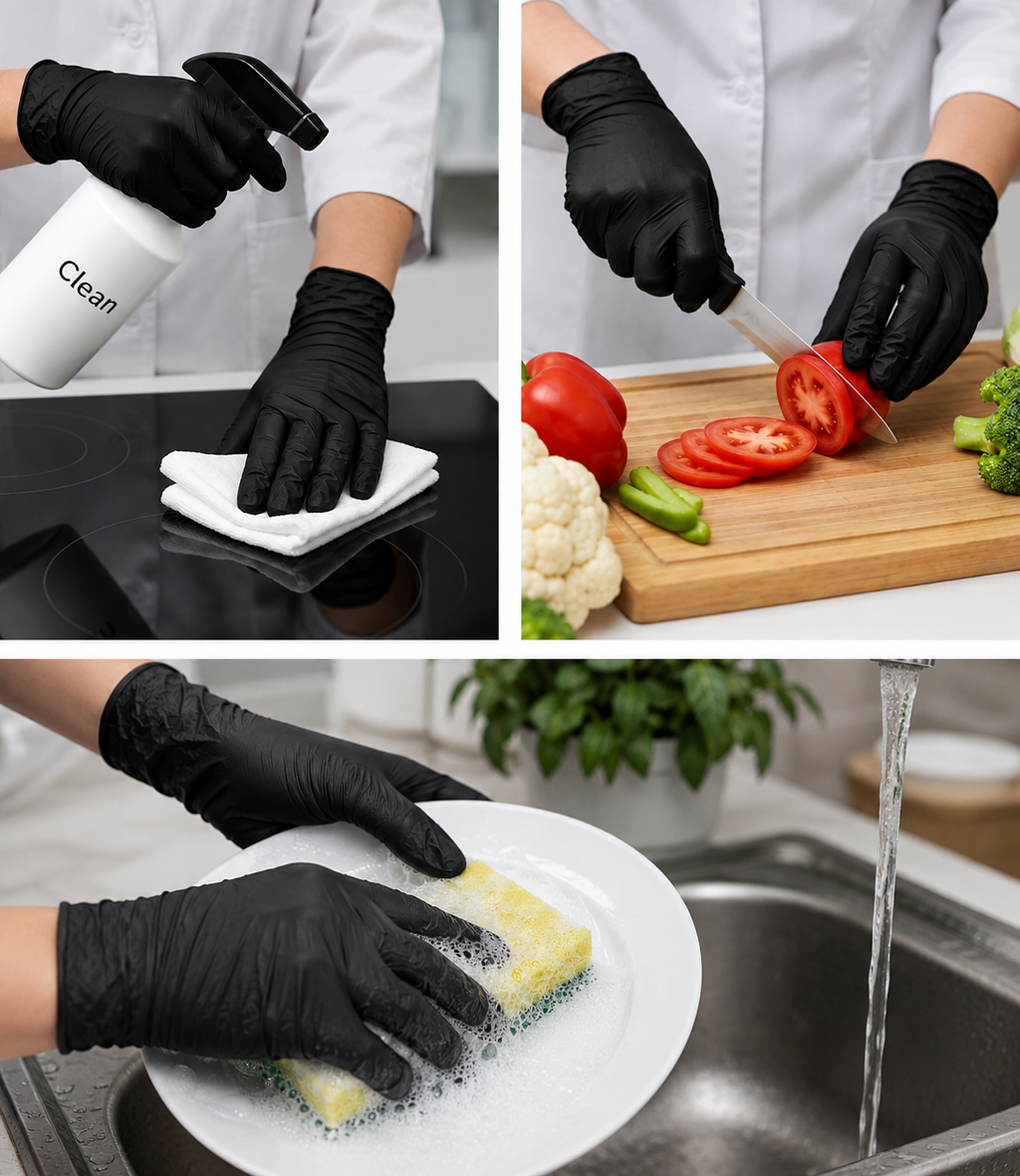 Disposable protective gloves